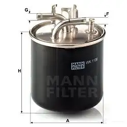 Топливный фильтр MANN-FILTER 4011558939403 wk1136 6X5Z 4TL 67854 изображение 5