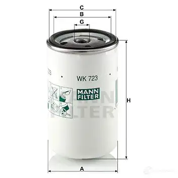 Топливный фильтр MANN-FILTER 68064 wk723 VGYC M 4011558900908 изображение 4