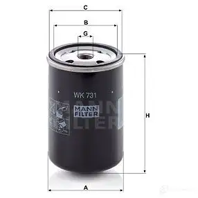 Топливный фильтр MANN-FILTER 68084 M7WI WU3 4011558901004 wk731 изображение 0