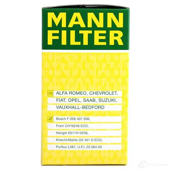 Масляный фильтр MANN-FILTER hu6122x 66801 1TJJ ZK 4011558299507 изображение 5