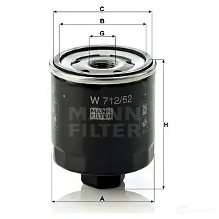 Масляный фильтр MANN-FILTER A6 P03 4011558729509 67435 w71252 изображение 6