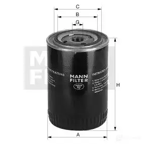 Масляный фильтр MANN-FILTER 4011558800802 wp1240 ZO XM0NK 68431 изображение 0