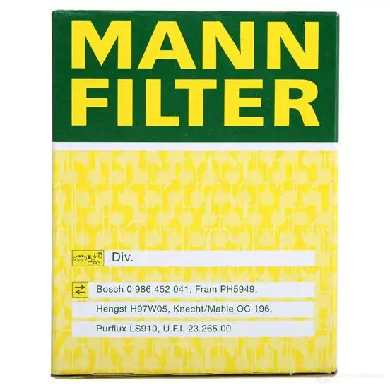 Масляный фильтр MANN-FILTER 4011558738402 GX7UX 2 w6103 67388 изображение 5