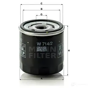 Масляный фильтр MANN-FILTER w7142 67459 4011558735609 KJ X3DPJ изображение 4