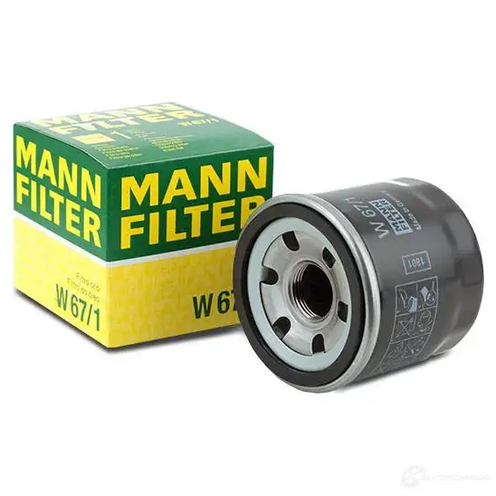 Масляный фильтр MANN-FILTER w671 4011558738006 S6WR R 67395 изображение 2