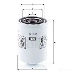 Масляный фильтр MANN-FILTER 67545 15YMT NT w9032 4011558031817
