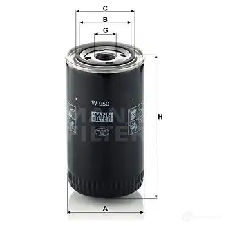 Масляный фильтр MANN-FILTER 4011558713409 67663 w950 VCGW7 Q