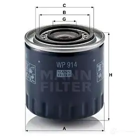 Масляный фильтр MANN-FILTER 4011558800406 J4J5B3 A 68436 wp914 изображение 0