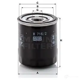 Масляный фильтр MANN-FILTER 1437609969 w7162 HOOXY TG изображение 4