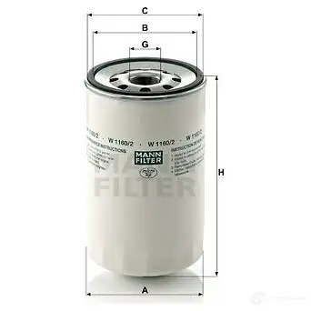 Масляный фильтр MANN-FILTER 4011558724603 w11602 67334 V VL4O изображение 0