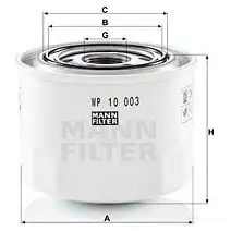 Масляный фильтр MANN-FILTER 4011558073411 41QM9 7 1205011644 wp10003