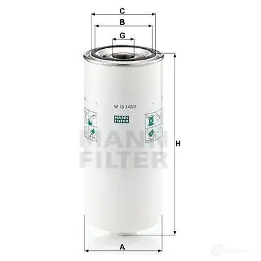 Масляный фильтр MANN-FILTER w131453 67369 FLXUC H 4011558716905