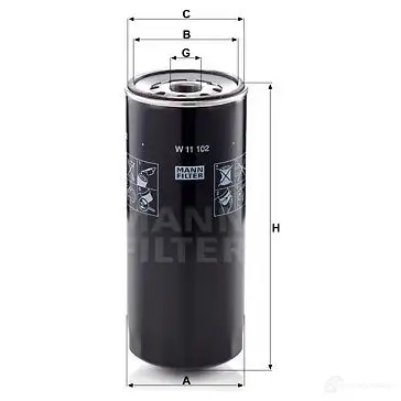 Масляный фильтр MANN-FILTER w11102 67293 5 DHE8FP 4011558716400