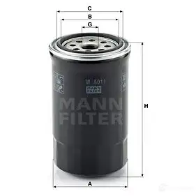 Масляный фильтр MANN-FILTER 67512 4011558038762 VX6J P w8011 изображение 0