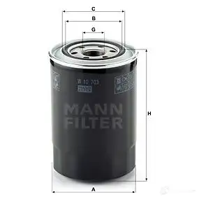 Масляный фильтр MANN-FILTER w10703 67284 4011558029920 P RB34EF