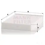 Салонный фильтр MANN-FILTER 65870 cu25012 4 6RTHYB 4011558042998