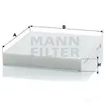Салонный фильтр MANN-FILTER 4011558540500 65801 cu2232 Z1Z4 CA изображение 0