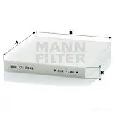 Салонный фильтр MANN-FILTER 65757 OZ K8MB 4011558311308 cu2043 изображение 3