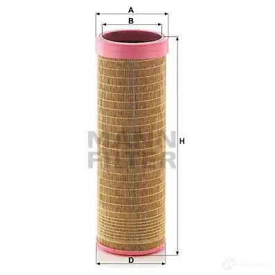Вторичный воздушный фильтр MANN-FILTER ZUB5U Y 65592 cf18202 4011558187408 изображение 0