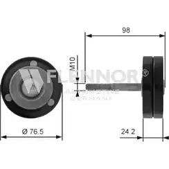 Обводной ролик приводного ремня FLENNOR UZXI6 1967971 FS99424 M7 TLZ изображение 0