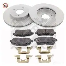 Комплект тормозных колодок и дисков MAPCO 47663HPS U 9GW360 1424978343 4043605632289