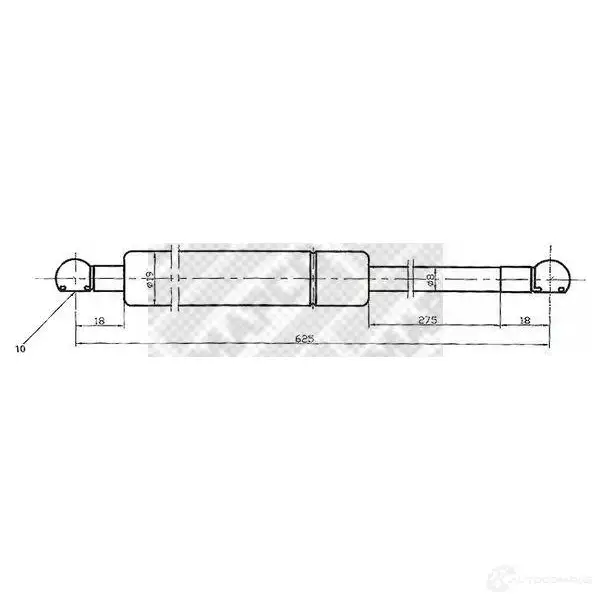 Амортизатор багажника MAPCO 1423372391 7Q8R U 4043605024985 20089