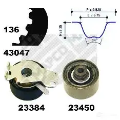 Комплект ремня ГРМ MAPCO 4043605669414 XK TTR 1301743 23409