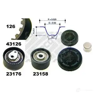 Комплект ремня ГРМ MAPCO 23126 4043605405906 P 7HJMW 1301643