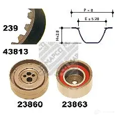 Комплект ремня ГРМ MAPCO 4043605583314 23813 WJXJ F 1302041 изображение 0