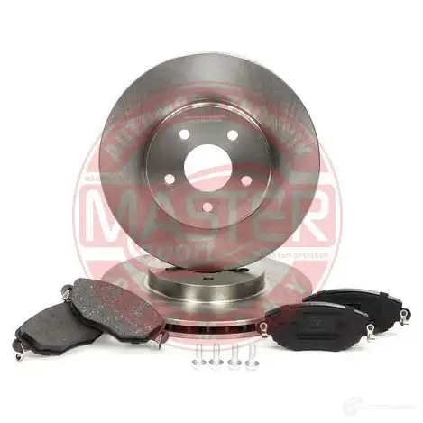 Тормозные диски и колодки, комплект MASTER-SPORT 1437643022 202401610 T7 2GMY4 - Изображение 1