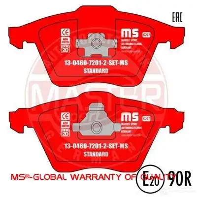 Тормозные колодки, комплект MASTER-SPORT 2714060 13046072012setms F0 61Z