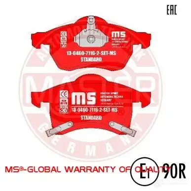 Тормозные колодки, комплект MASTER-SPORT Z Q7YE 13046071162setms 2713978