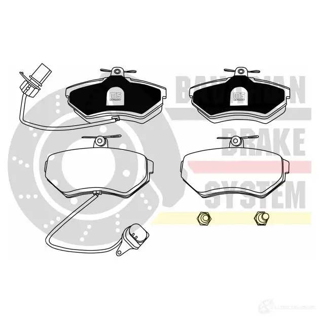 Тормозные колодки, комплект MASTER-SPORT k6028372 Z8LL3 T 1424862332 изображение 0