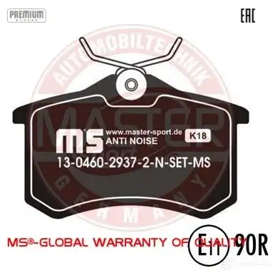 Тормозные колодки, комплект MASTER-SPORT 1424862340 D0 WI8 k6029372