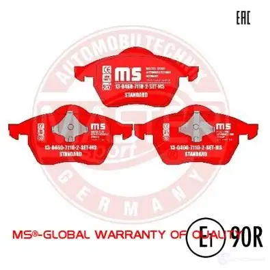 Тормозные колодки, комплект MASTER-SPORT ER OJQ 13046071102setms 2713967