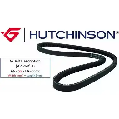 Приводной ремень, клиновой HUTCHINSON AV 10 La 1025TK R20I M20 2M0CVY 1985672 изображение 0