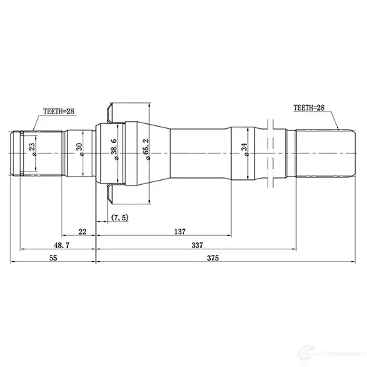 Вал ZIKMAR 1425582038 62SL Q z88129r