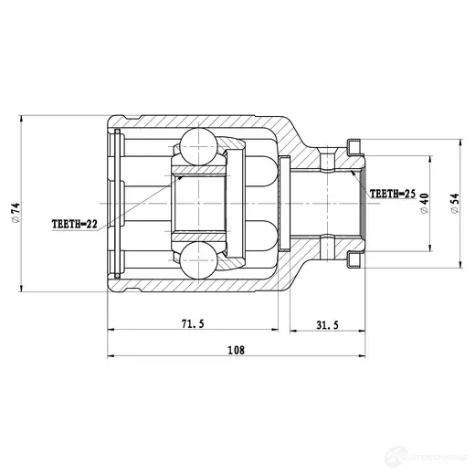 Внутренний шрус ZIKMAR 1425583364 4MVW O z87980r
