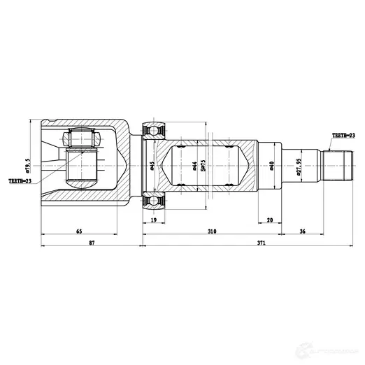 Внутренний шрус ZIKMAR 1425581064 R3 9S7 z87932r изображение 0