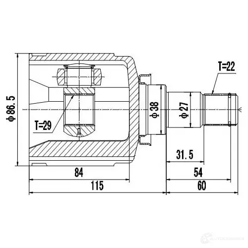 Внутренний шрус ZIKMAR 1FK 3CS z87850r 1425581553 изображение 0