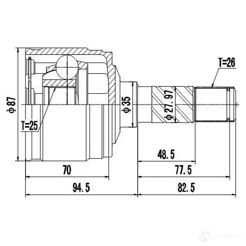 Внутренний шрус ZIKMAR z87751r 1425581075 ZOQMR Q