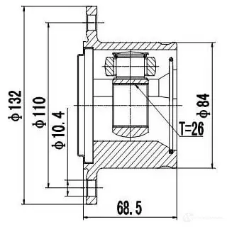 Внутренний шрус ZIKMAR z87709r 1425582801 ZY XCBE