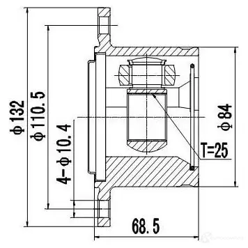 Внутренний шрус ZIKMAR V0D 8Y 1425582769 z87717r