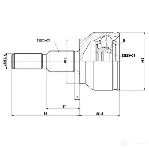 Наружный шрус ZIKMAR N GFZBLK 1425581117 z87433r изображение 0