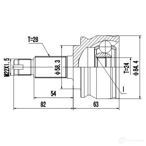 Наружный шрус ZIKMAR z87391r P 88G9T 1425583398