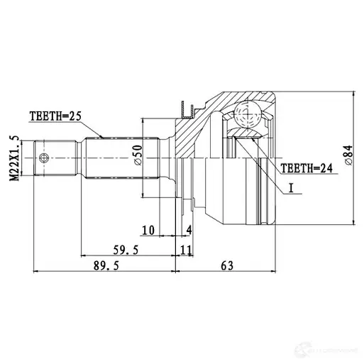 Наружный шрус ZIKMAR z87332r 1425582088 2CXJMV G изображение 0