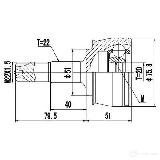 Наружный шрус ZIKMAR EGVA T 1425581532 z87368r изображение 0