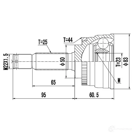 Наружный шрус ZIKMAR 1425581784 z87290r 7 RKEJ3R