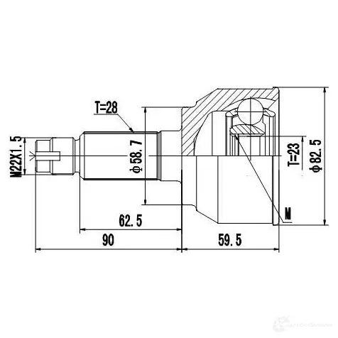 Наружный шрус ZIKMAR z87251r I MYXEX 1425582218 изображение 0