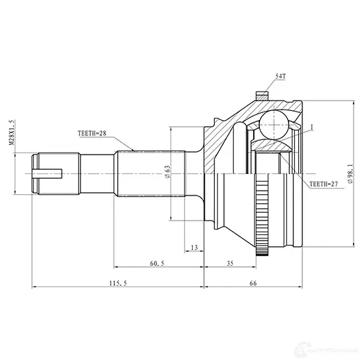 Наружный шрус ZIKMAR F 1OZ9CP z87193r 1425580929